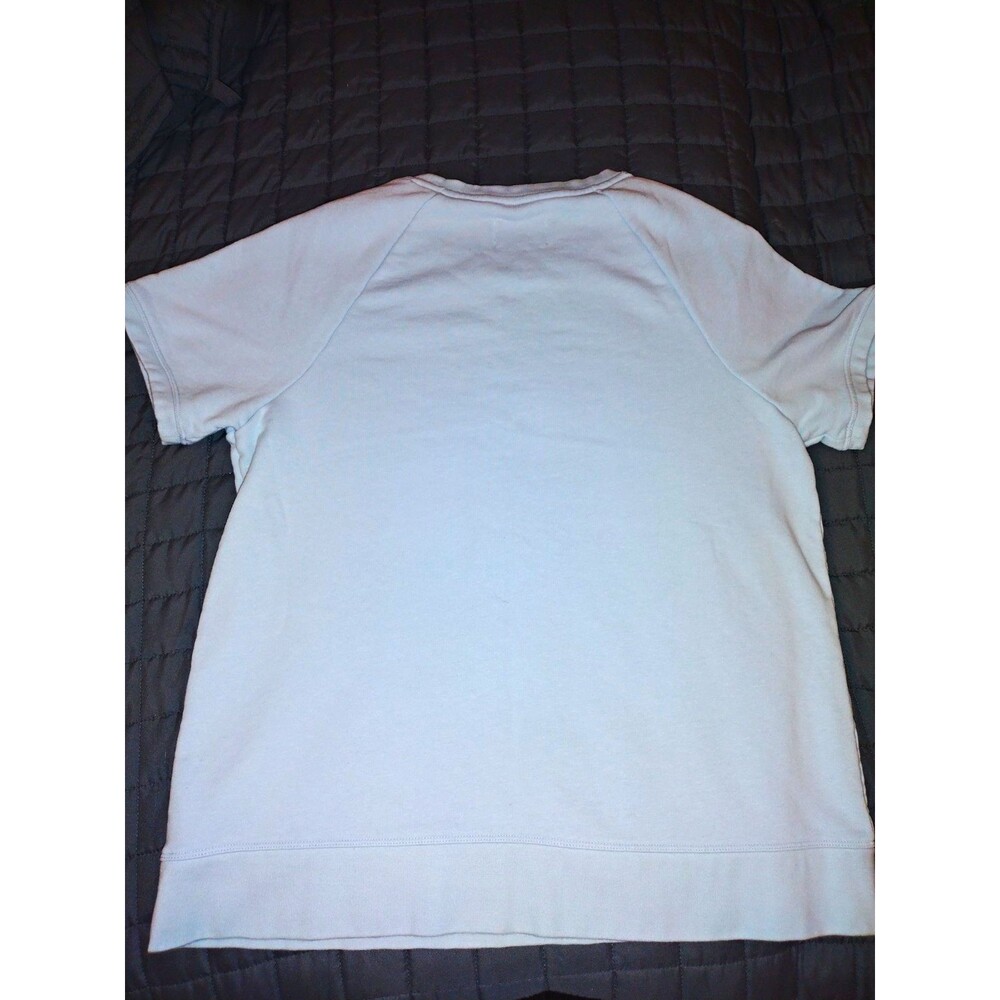 Lands End Serious Sweats Striped Crewneck